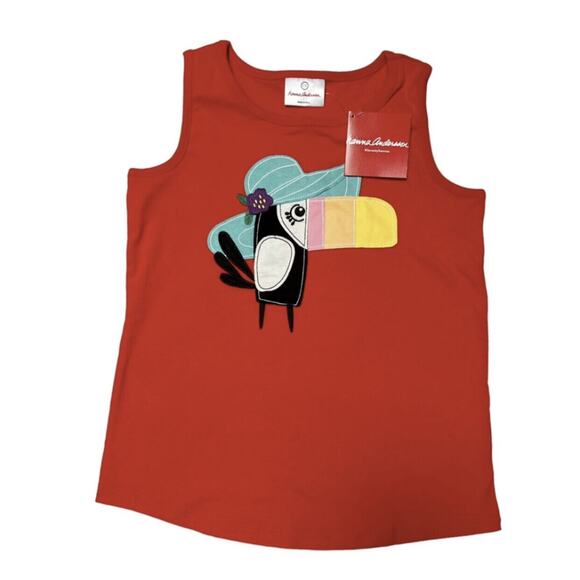 NWT Hanna Andersson Toucan Tank Top Size 8 - Picture 1 of 6
